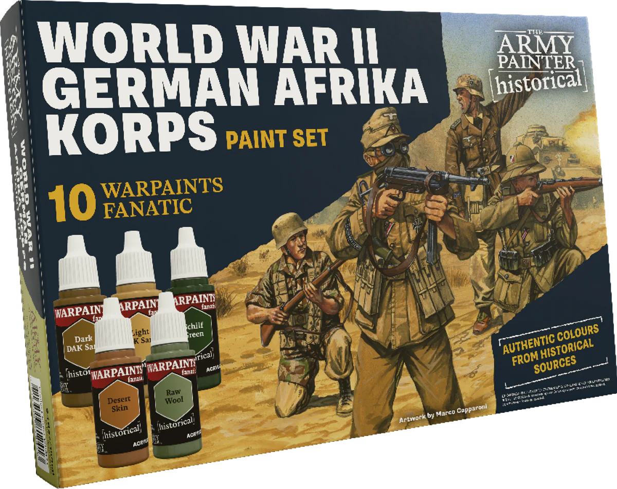 Historical: WWII German Afrika Corps Paint Set - Board Game