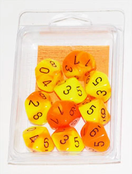 D10 - 10-Pack Gemini Orange/Yellow/Black