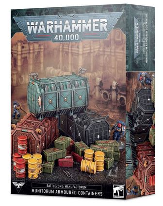 Warhammer 40,000: Battlezone Manufactorum Munitorum Armoured Containers (DAMAGED)