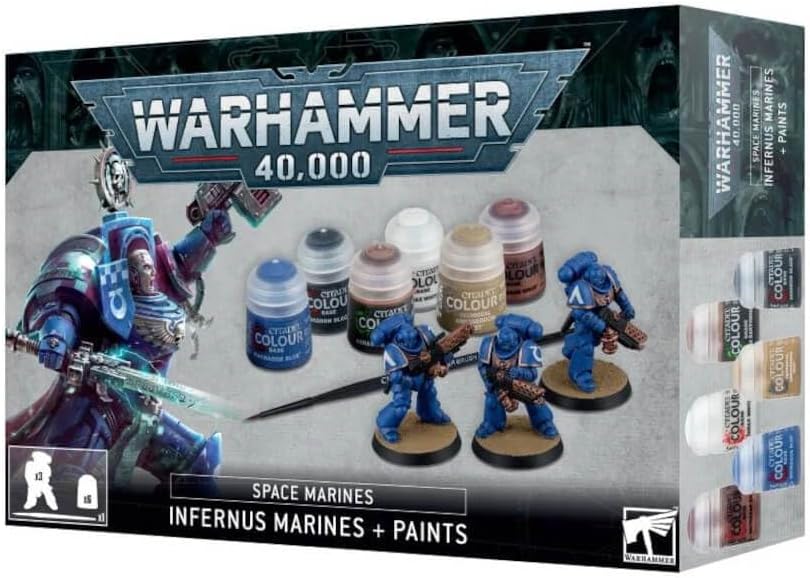 Warhammer 40,000: Space Marines: Infernus Marines & Paints Set (DAMAGED)