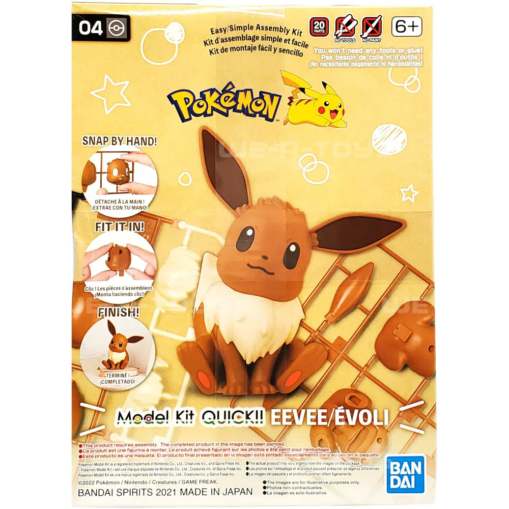 Pokemon Model Kit Quick!! Eevee By Bandai