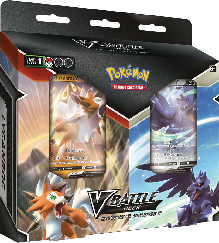 Pokemon Sword & Shield V Battle Deck Lycanroc VS Corviknight