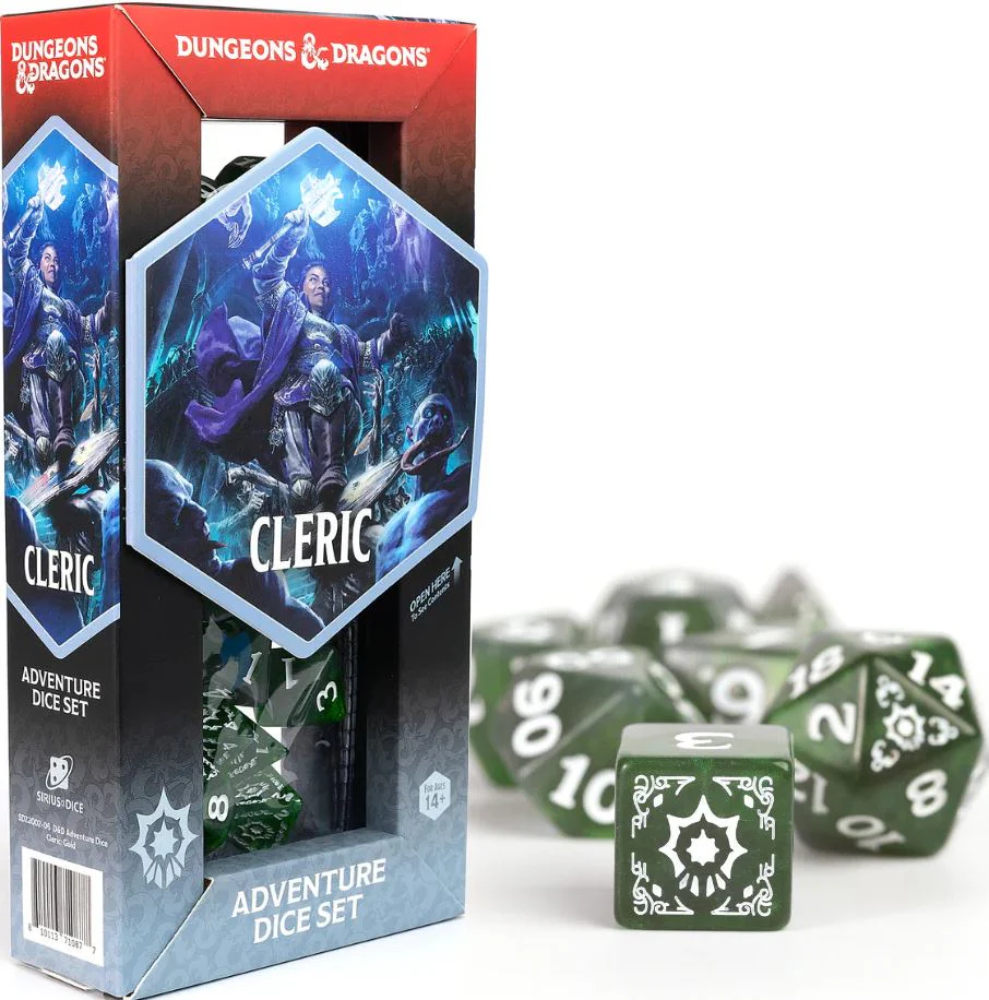 Serius Dice Dungeons & Dragons Adventure Dice Cleric Green