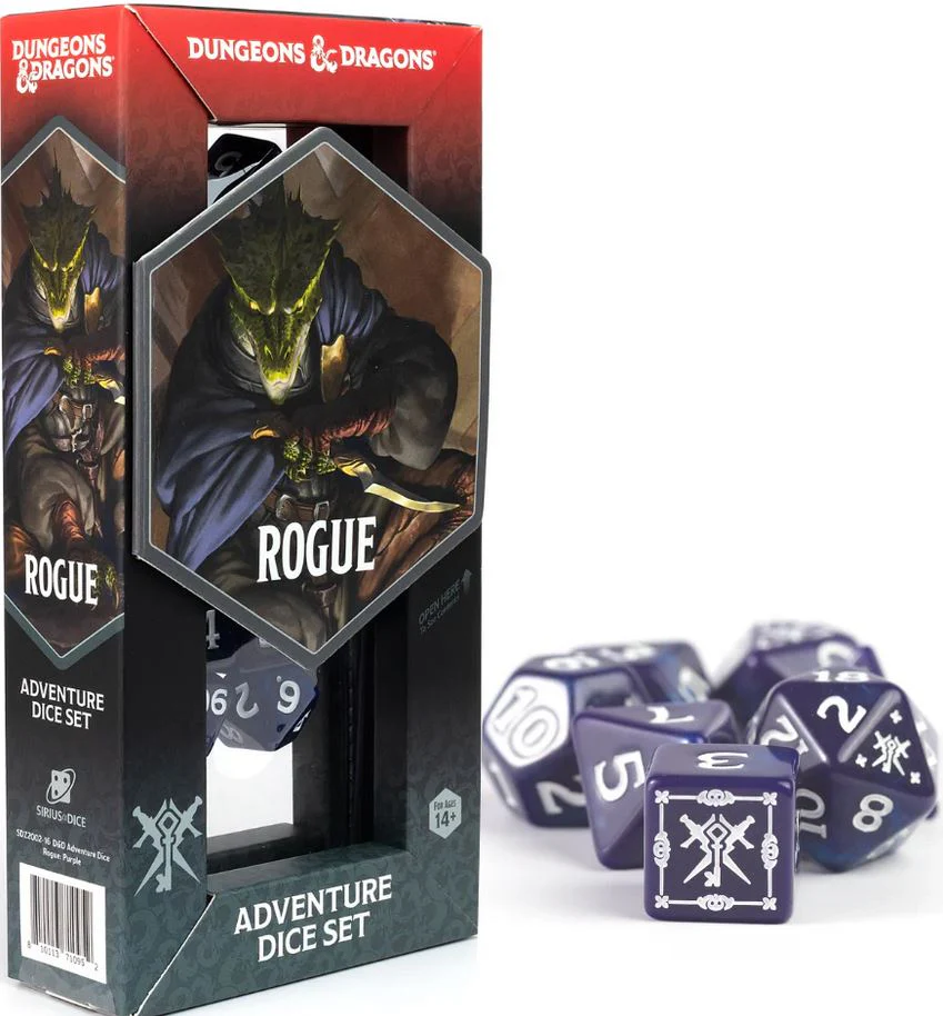 Serius Dice Dungeons & Dragons Adventure Dice Rogue Purple