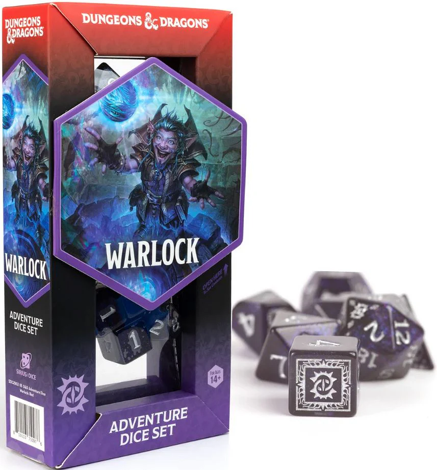 Serius Dice Dungeons & Dragons Adventure Dice Warlock Purple