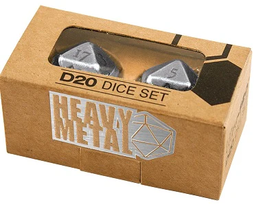 Ultrapro H.Metal D20 Chrome 2 Dice Set