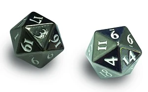 Ultrapro H.Metal D20 Gun Metal 2 Dice Set